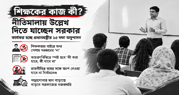 শিক্ষকদের জন্য আসছে নতুন আচরণবিধি, রাজনীতিতে সম্পৃক্ততায় কড়াকড়ি